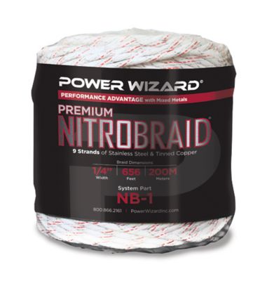 Power Wizard 656 ft. x 700 lb. Nitro-Braid Braided Electric Fence Wire