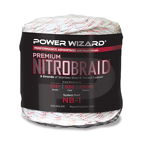 Power Wizard 656 ft. x 700 lb. Nitro-Braid Braided Electric Fence Wire