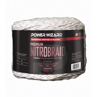 Power Wizard 1,312 ft. x 700 lb. Nitro-Braid Braided Electric Fence Wire, 1/4 in. W