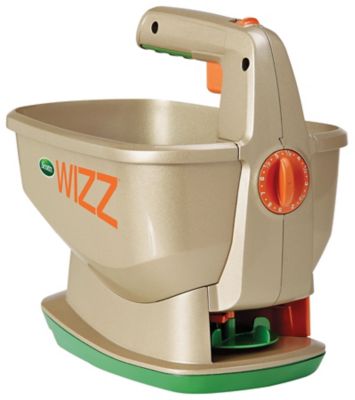 Scotts Wizz Spreader for Grass Seed, Fertilizer, Salt and Ice Melt, Holds up to 2,500 sq. ft. of Product