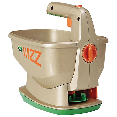 Scotts Wizz Spreader for Grass Seed, Fertilizer, Salt and Ice Melt, Holds up to 2,500 sq. ft. of Product