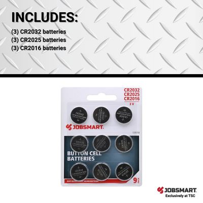 Image showing  3V Assorted Button Cell Batteries, 9-Pack