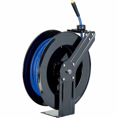 Image showing  3/8 in. x 75 ft. Spring-Driven Heavy-Duty Auto Rewind Air Hose Reel