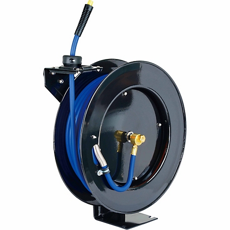 JobSmart 3/8 in. x 75 ft. Spring-Driven Heavy-Duty Auto Rewind Air Hose Reel  at Tractor Supply Co.