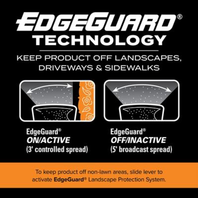Image showing 9 th Scotts 15,000 sq. ft. Capacity Push Turf Builder EdgeGuard DLX Broadcast Spreader
