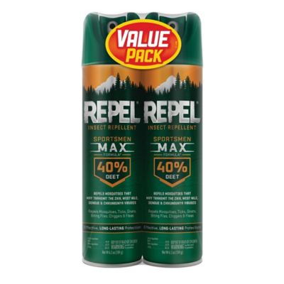 Repel Sportsman Max Twin Insect Repellent Aerosol Spray, 6.5 oz.,40% DEET