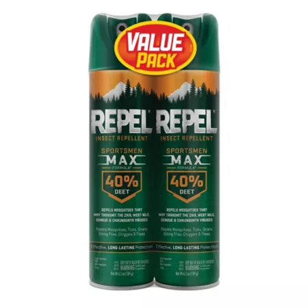 Push back 6.5 oz Sportsman Max Twin Bug Spray 40% DEET Insect Repellent