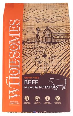 Wholesomes Adult Grain-Free Beef and Potato Recipe Dry Dog Food Great dog food