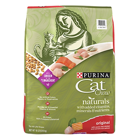 Purina Cat Chow Naturals With Added Vitamins, Minerals and Nutrients Dry Cat Food, Naturals Original - 18 lb. Bag