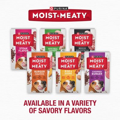 Image showing 7 th Purina Moist & Meaty Dog Food Chopped Burger Soft Dog Food Pouches, 36 ct. Pouch