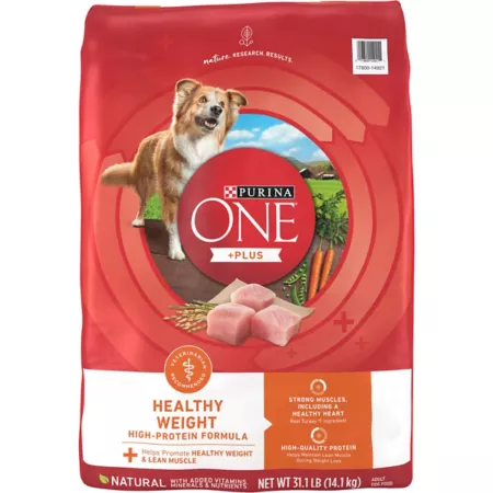 Purina ONE Plus Healthy Weight Adult Dry Dog Food High Protein Turkey Formula 31.1 lb Bag Dry Dog Food