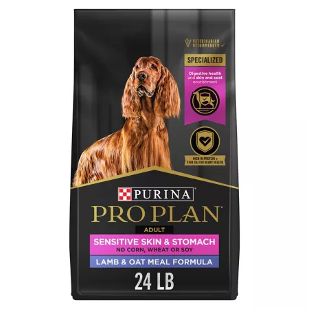 Purina Pro Plan Adult Sensitive Skin and Sensitive Stomach Lamb Meal and Oat Formula Dry Dog Food 24 lb Bag Dry Dog Food