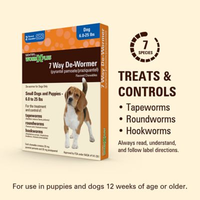 Image showing  WormX Plus 7 Way DeWormer Dog SM 6CT