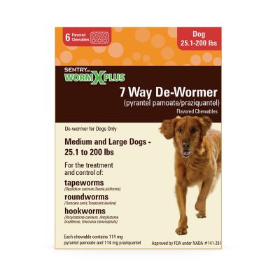 Sentry 7-Way Dewormer Treats for Large Dogs, 6 ct.