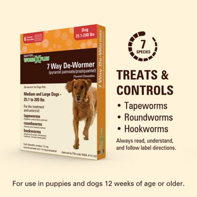 Image showing 8 th Sentry WormX Plus 7 Way DeWormer Dog Large 6 ct.