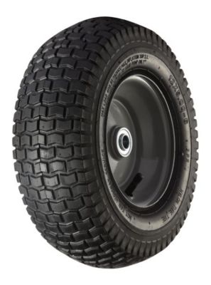 Image showing 12x5-6 Pneumatic Wheels with Turf Tread, 5/8 in. Bore Size