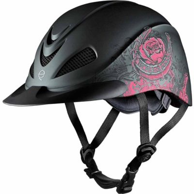 Troxel Rebel Equestrian Helmet, Floral Horseshoe
