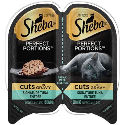 Sheba Perfect Portions All Life Stages Wheat-Free Tuna in Gravy Wet Cat Food, 2.6 oz. Can