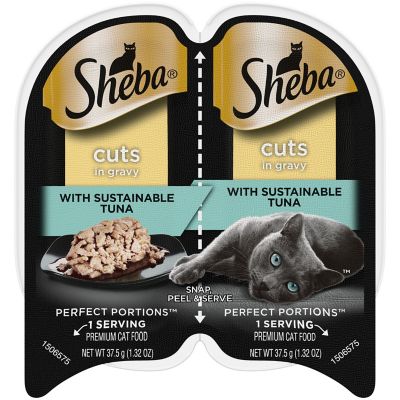 Sheba Perfect Portions All Life Stages Wheat-Free Tuna in Gravy Wet Cat Food, 2.6 oz.