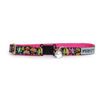 Worthy Dog Adjustable Floral Paisley Cat Collar