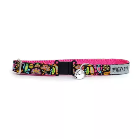 Worthy Dog Floral Paisley Adjustable Cat Collar Cat Collars & Harnesses