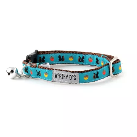 Worthy Dog Adjustable Squirrel Cat Collar Cat Collars & Harnesses