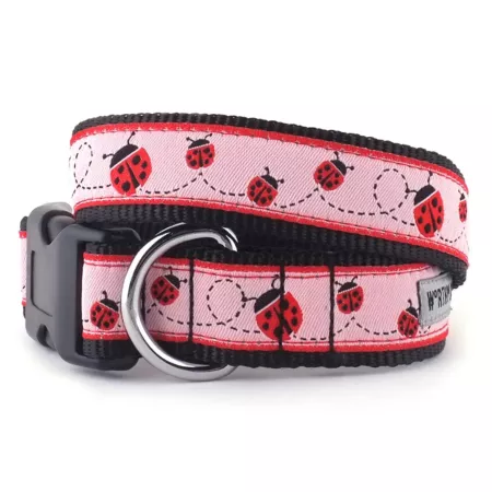 Worthy Dog Adjustable Ladybug Dog Collar Dog Basic Collars