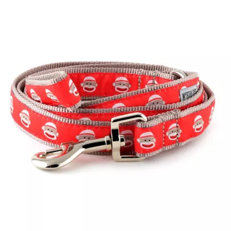 Worthy Dog Sock Monkey Dog Leash 1 in x 5 ft. Dog Basic Leashes