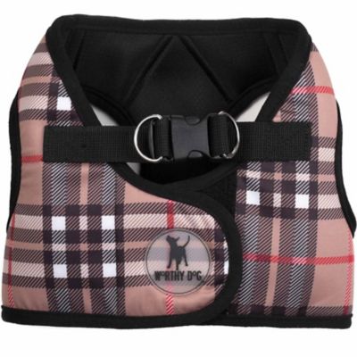 Worthy Dog Reflective Plaid Printed Sidekick Dog Harness