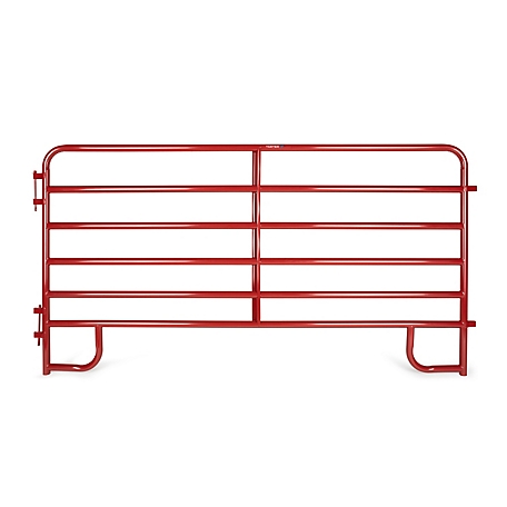 Tarter 10 ft. 2 in. 6-Bar Extra Heavy-Duty Red Corral Panel, 100 lb.