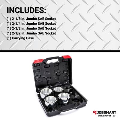 Image showing  3/4 in. Drive SAE Jumbo Socket Tool Set, SAE, 4 pc.