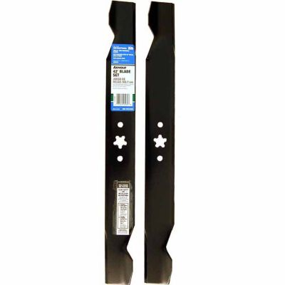 Image showing  42 in. Side Discharge Lawn Mower Blades for AYP, Craftsman, EHP, Huskee, Husqvarna, Poulan and More Mowers, 2-Pack