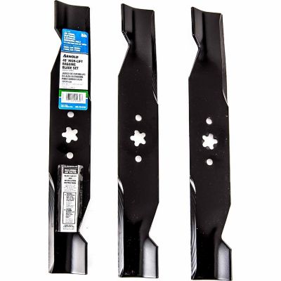 Image showing  48 in. High-Lift Lawn Mower Blades for Ariens, AYP, Craftsman, Electrolux and More Mowers, 3-Pack