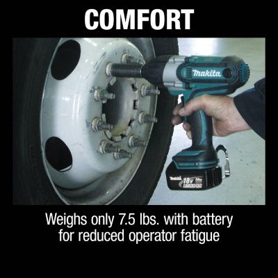 Image showing 5 th Makita 1/2 in. Square Drive 325 ft.-lb. 18V LXT Lithium-Ion Cordless Impact Wrench Kit, 3.0Ah