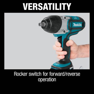 Image showing 8 th Makita 1/2 in. Square Drive 325 ft.-lb. 18V LXT Lithium-Ion Cordless Impact Wrench Kit, 3.0Ah