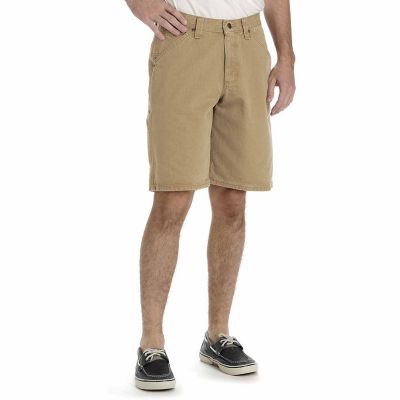 polyester khaki shorts