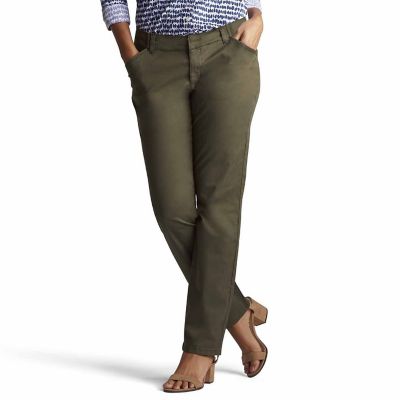 lee women's midrise fit essential chino pant