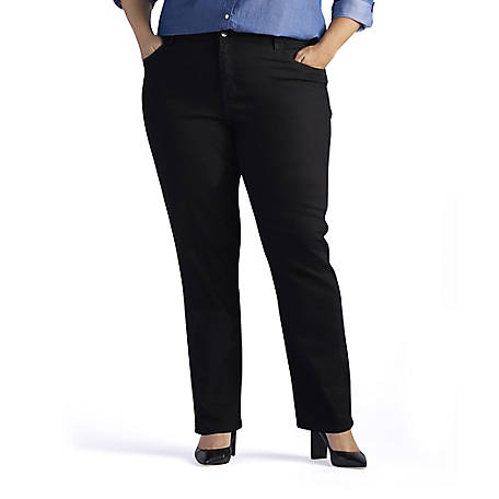 LEE Womens Plus-Size Relaxed Fit All Cotton Straight Leg Jean