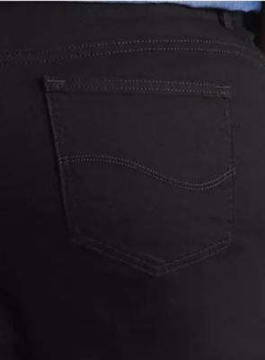 Image showing  Women's Relaxed Fit Mid-Rise Straight Leg Plus Size Jeans
