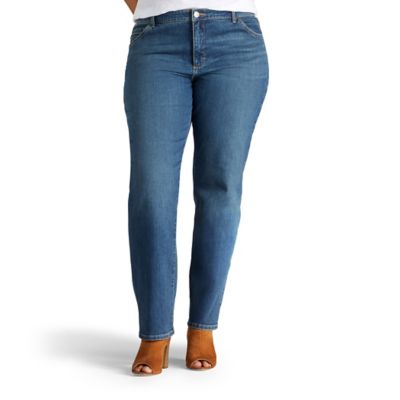 Image showing  Women's Instantly Slims Relaxed Fit Straight Leg Plus Jeans