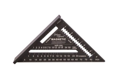 Johnson Level 3.5-5.5 in. Johnny Square Professional Easy-Read Aluminum Rafter Square, 7 in.