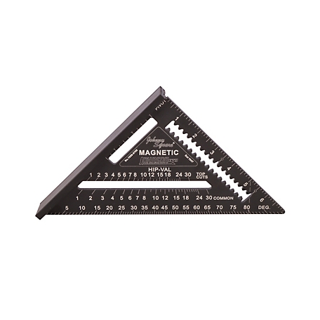 Johnson Level 3.5-5.5 in. Johnny Square Professional Easy-Read Aluminum Rafter Square, 7 in.