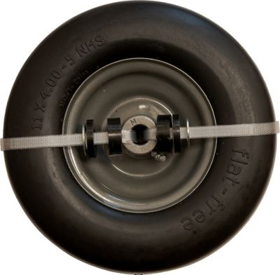 Image showing  11 in. x 4 in. Universal Flat Free Wheel Assembly