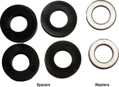 Image showing  11 in. x 4 in. Universal Flat Free Wheel Assembly