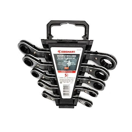 JobSmart 5 pc. SAE Double Box-End Ratcheting Wrench Set