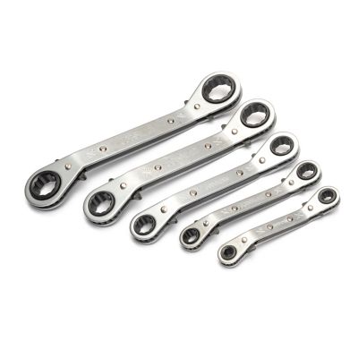 Image showing  SAE Double Box-End Ratcheting Wrench Set, 5 pc.