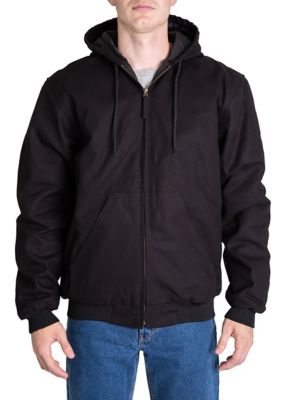 Blue Mountain Men's Duck Quilt-Lined Hooded Insulated Jacket