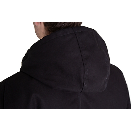 Blue Mountain Duck Quilt-Lined Insulated Hooded Jacket, Black, 2XLT