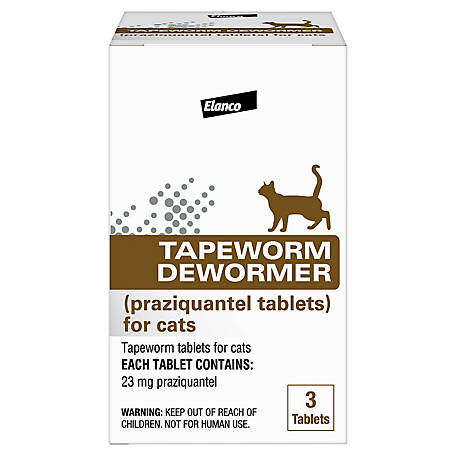 Elanco Tapeworm Dewormer Praziquantel Tablets for Cats, 3 ct.
