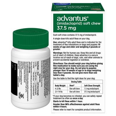 Image showing  Soft Chewable Flea Control Supplements for Large Dogs, 37.5 mg, 7-Pack